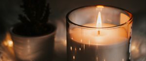 Preview wallpaper candle, flame, fire, comfort, garland