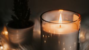 Preview wallpaper candle, flame, fire, comfort, garland