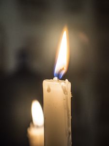 Burning Candle on Black Background in the Dark Beautiful Romantic Wallpaper  Stock Image - Image of candles, hope: 202795575