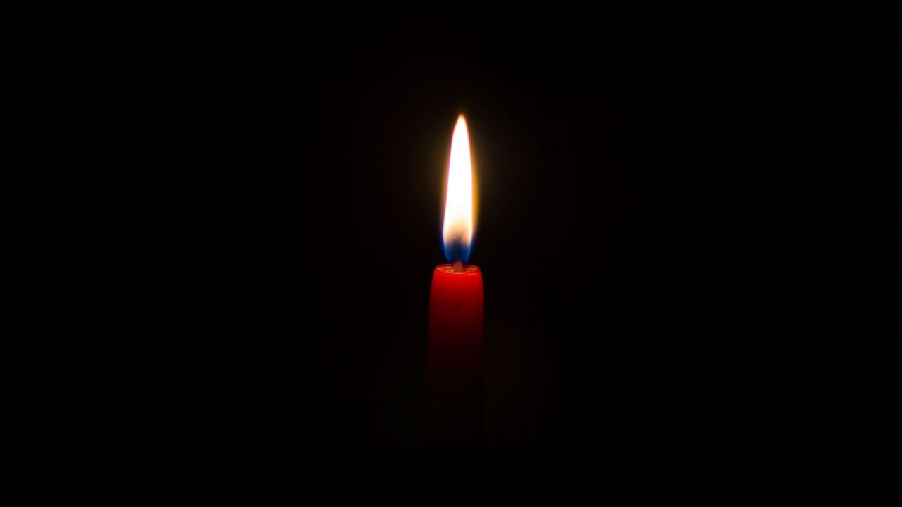 Wallpaper candle, flame, wax, dark background