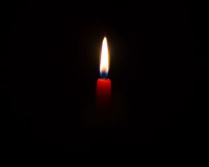 Preview wallpaper candle, flame, wax, dark background