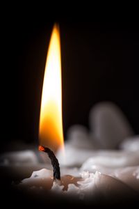 Preview wallpaper candle, flame, wick, macro