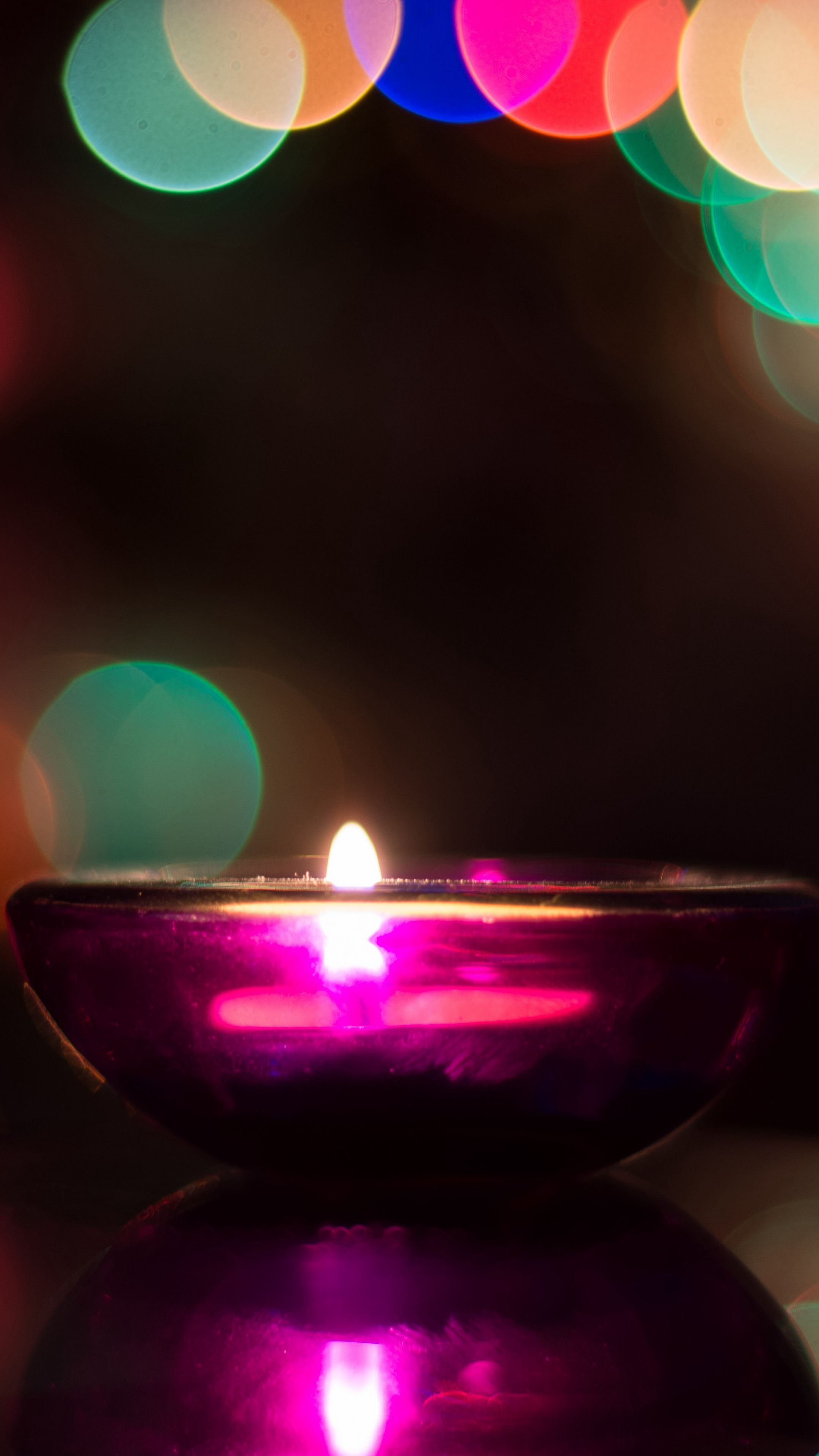 2160x3840 Wallpaper candle, flare, shine