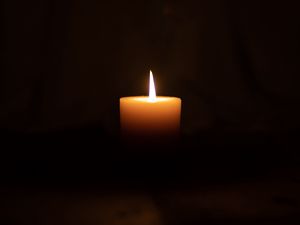 Preview wallpaper candle, glow, dark, flame