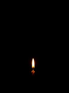 Preview wallpaper candle, glow, fire, flame, black