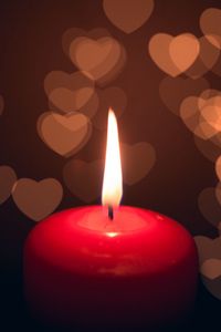 Preview wallpaper candle, heart, dark