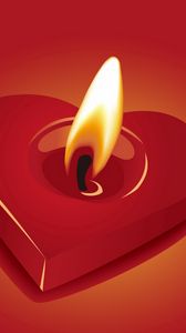 Preview wallpaper candle, heart, fire