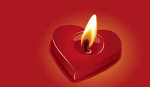 Preview wallpaper candle, heart, fire