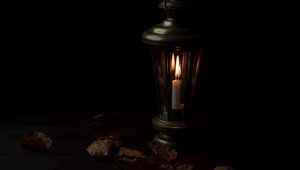 Preview wallpaper candle, night, lamp