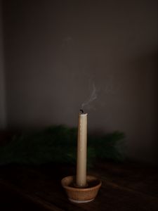 Preview wallpaper candle, smoke, extinguished