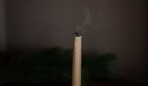 Preview wallpaper candle, smoke, extinguished