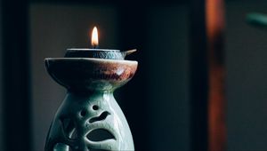 Preview wallpaper candle, stand, flame