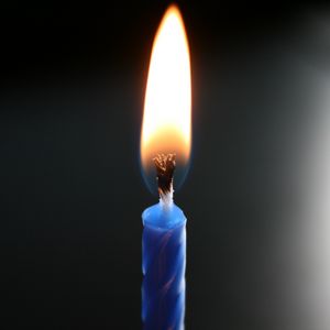 Preview wallpaper candle, wick, fire, wax, blue
