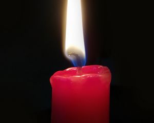 Preview wallpaper candle, wick, fire, red, black