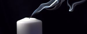 Preview wallpaper candle, wick, smoke