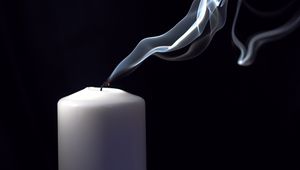 Preview wallpaper candle, wick, smoke