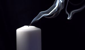 Preview wallpaper candle, wick, smoke