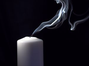 Preview wallpaper candle, wick, smoke