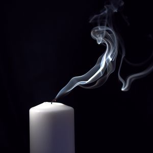 Preview wallpaper candle, wick, smoke