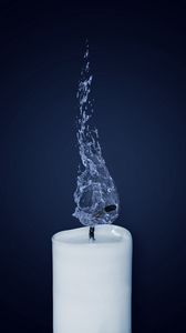 Preview wallpaper candle, wick, water, photoshop