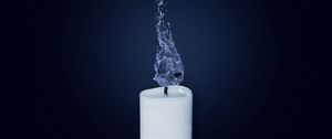 Preview wallpaper candle, wick, water, photoshop