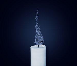 Preview wallpaper candle, wick, water, photoshop