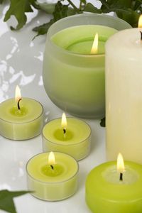 Preview wallpaper candles, aromatherapy, leaves, massage