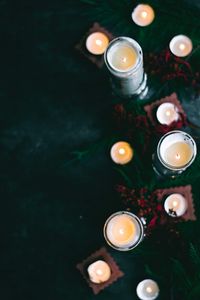 Preview wallpaper candles, branches, decoration, festive