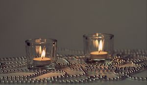 Preview wallpaper candles, candle holders, lights, chain