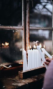 Preview wallpaper candles, candlestick, fire, light, ritual