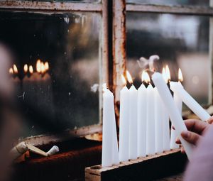 Preview wallpaper candles, candlestick, fire, light, ritual