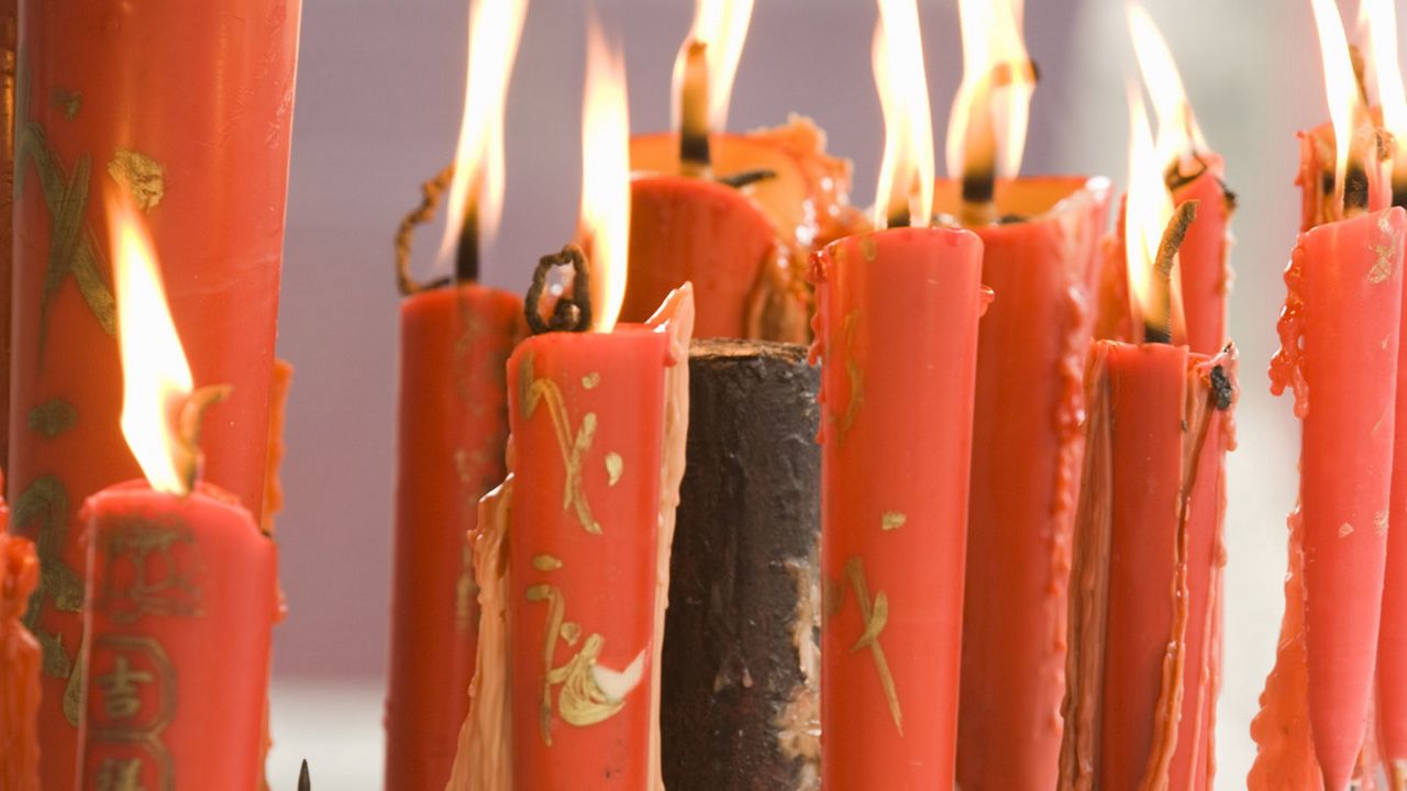 Wallpaper candles, china, characters