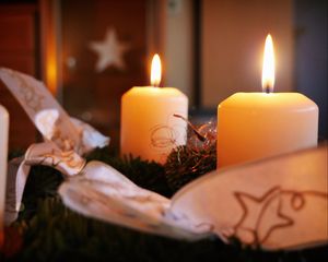 Preview wallpaper candles, christmas, new year