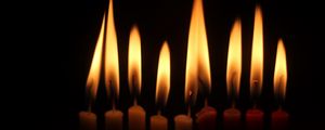 Preview wallpaper candles, fire, dark, flame, darkness