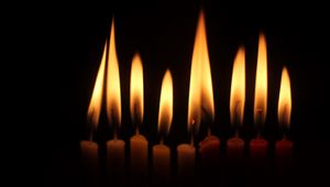 Preview wallpaper candles, fire, dark, flame, darkness