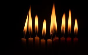 Preview wallpaper candles, fire, dark, flame, darkness