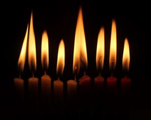 Preview wallpaper candles, fire, dark, flame, darkness