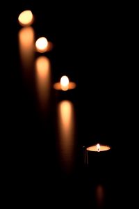 Preview wallpaper candles, fire, flame, dark, blur