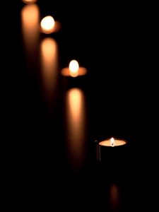 Preview wallpaper candles, fire, flame, dark, blur