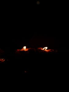 Preview wallpaper candles, fire, flame, black