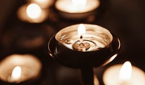 Preview wallpaper candles, fire, light, bright, blur