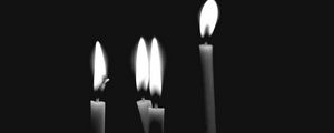 Preview wallpaper candles, flame, black
