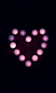 Preview wallpaper candles, heart, light