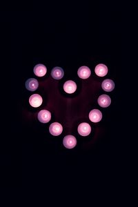 Preview wallpaper candles, heart, light