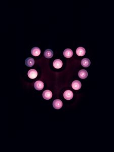 Preview wallpaper candles, heart, light