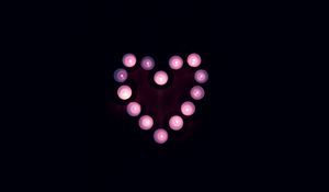 Preview wallpaper candles, heart, light
