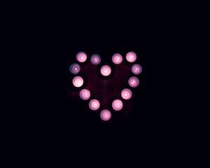 Preview wallpaper candles, heart, light
