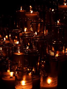 Preview wallpaper candles, lights, flame, dark