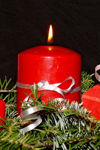 Preview wallpaper candles, needles, tape, fire, holiday, christmas