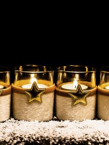 Preview wallpaper candles, stars, sparkles, wax